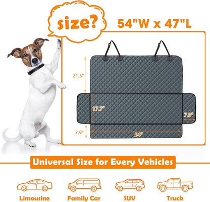 MIXJOY Dog Car Cover for Back Seat Cover Protector Waterproof Dog Seat Covers for Cars, Car Seat