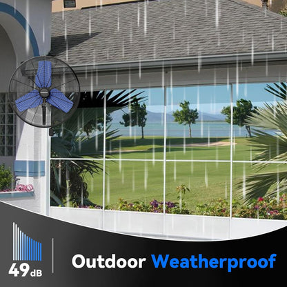 Pro 9500 CFM 24" Outdoor IP44 Waterproof Wall Mount Fan, 3-Speed Oscillating Metal Fans with