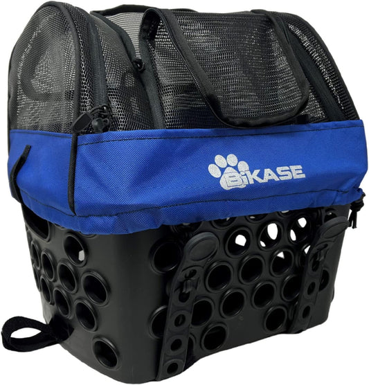 BiKASE Durable Dog Bike Basket & Carrier, Rear Mount Pet Basket for Bikes with Super Comfort Mat