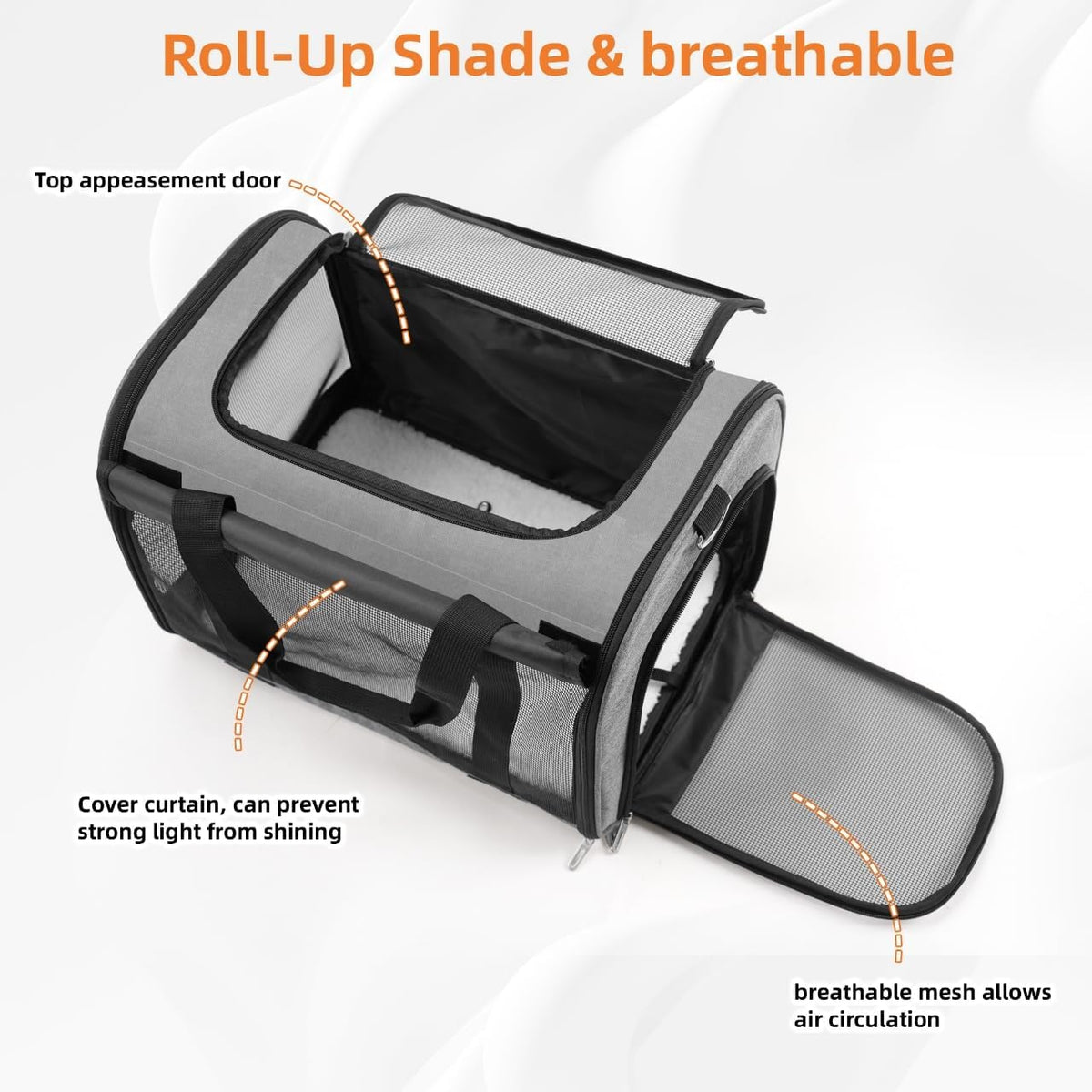 TWDEPART Cat Carrier Backpack - Multifunctional, Firm & Foldable with Roll-Up Shade, Breathable