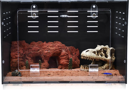 10 Gallon Reptile Tank – Reptile Enclosure for Leopard Geckos, Snakes & Bearded Dragons – Lizard