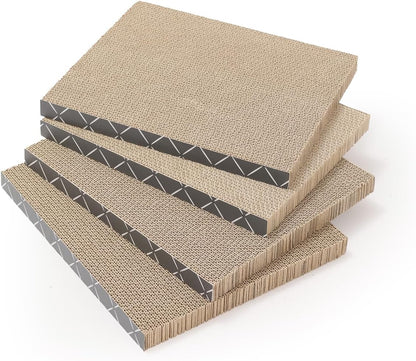 HIDE & SCRATCH Cat Scratcher Pad Pack; Cat Scratch Pad Refills for Hide & Scratch Scratcher Box (4