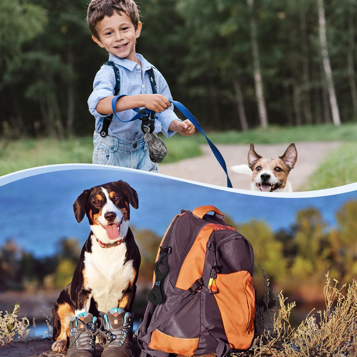 PuppyDoggy Dog Poop Bag Holder for Leash Waste Bag Carrier Dog Poop Bag Dispenser for Walking