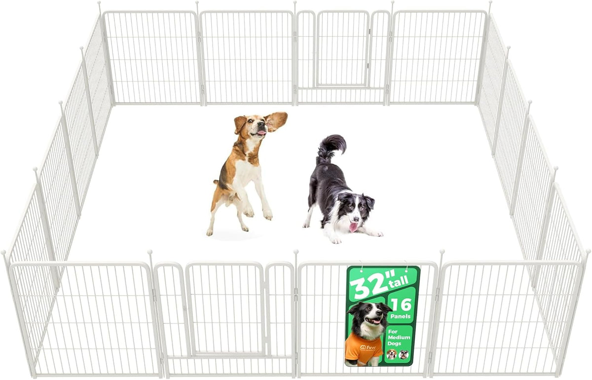 FXW Rollick Unleashed Dog Playpen for Indoor, Yard, RV Camping, 32 inch 16 Panels for Medium and