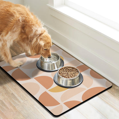 Dog Food Mats for Floors, Absorbent Dog Bowl Mat for Food and Water Dispenser Mat, Quick Dry Cat
