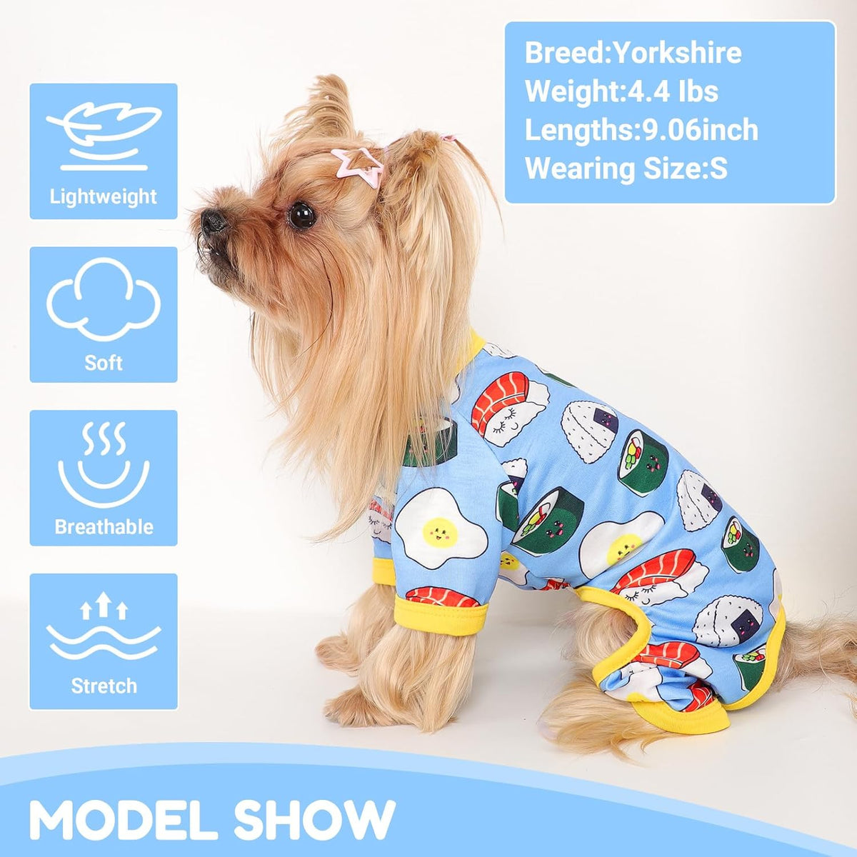 Dog Pajamas Small Sized Dogs Stretchable Summer Dog Clothes Pjs 4 Legs Girl Boy Cute Soft Puppy