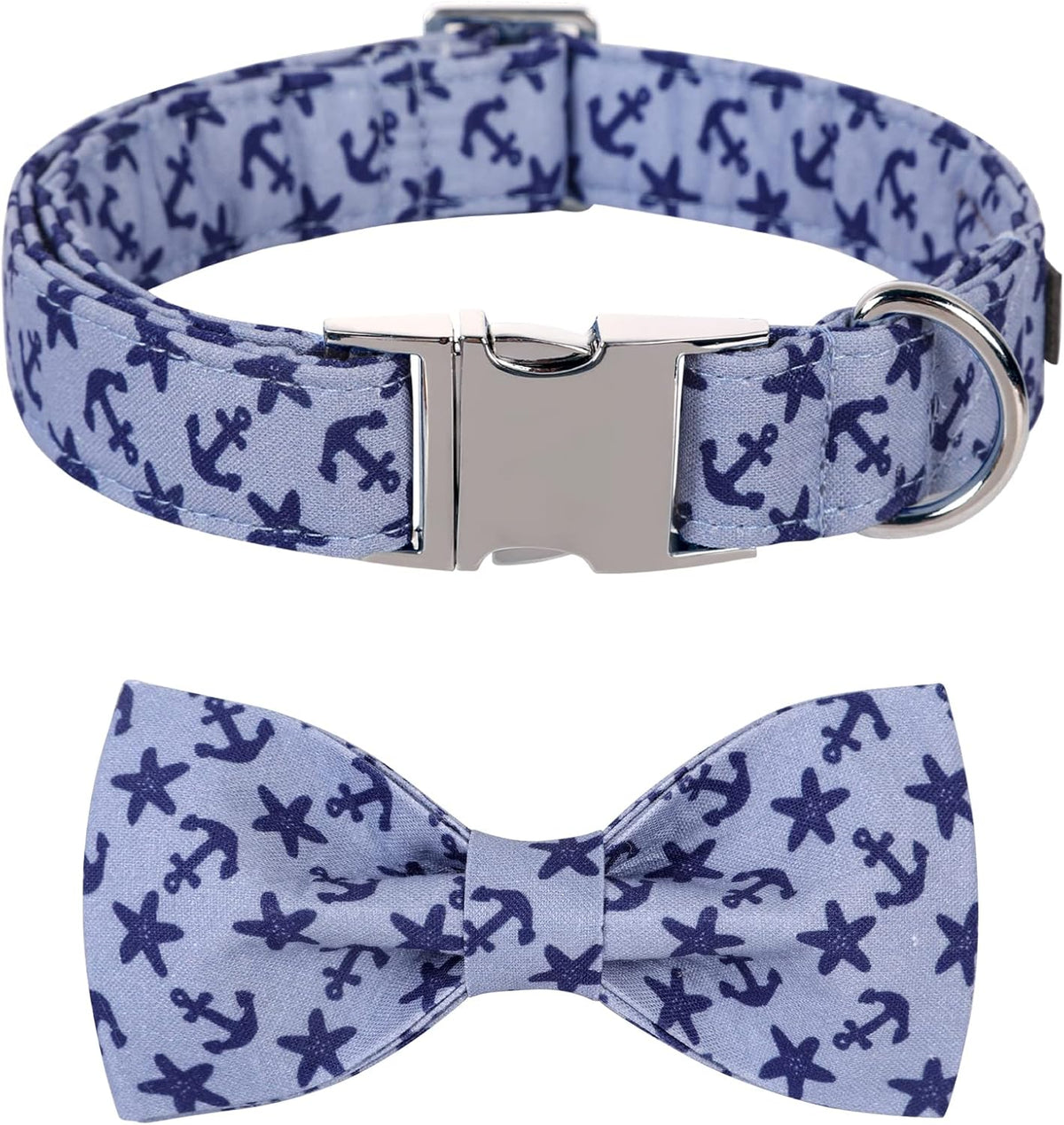 Lionet Paws Dog Collar with Bowtie, Summer Bowtie Collar for Dog,Adjustable Comfortable Dog Collar
