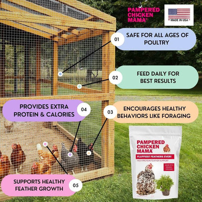 Pampered Chicken Mama Backyard Chicken Molting Supplement: Fluffiest Feathers Ever Backyard Chicken
