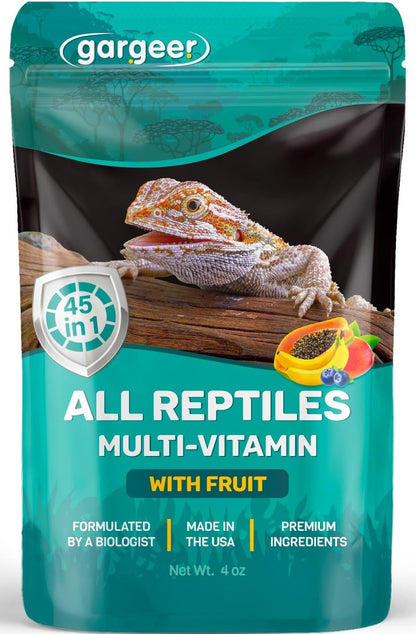 4oz Reptile Multi-Vitamin Supplement. Premium Ingredients, Rich with Organic Fruit, for Full Growth