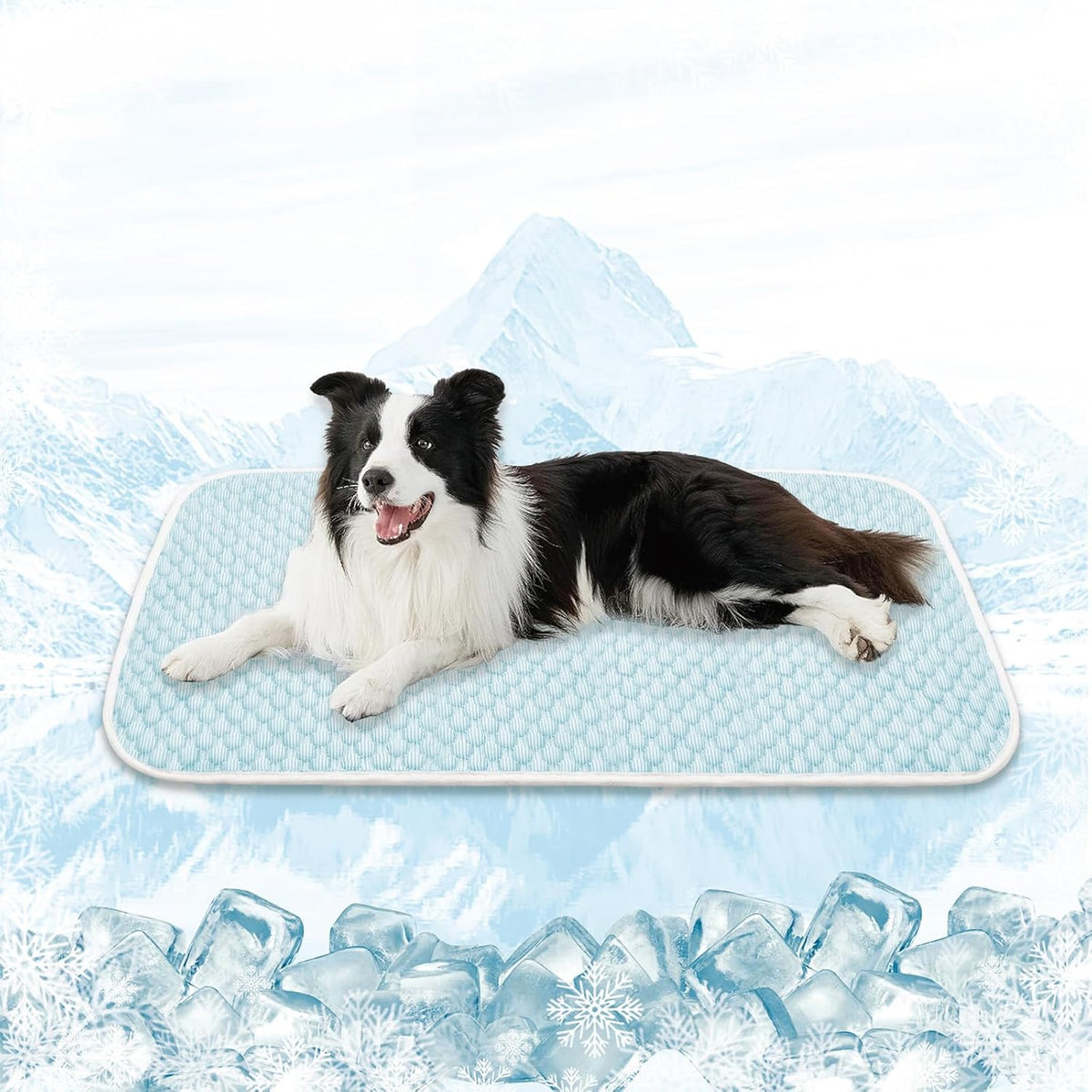 MICROCOSMOS Pet Cooling Mat & Sleeping Pad- Breathable Bubble Surface, EZ Clean. Keep Cooling for