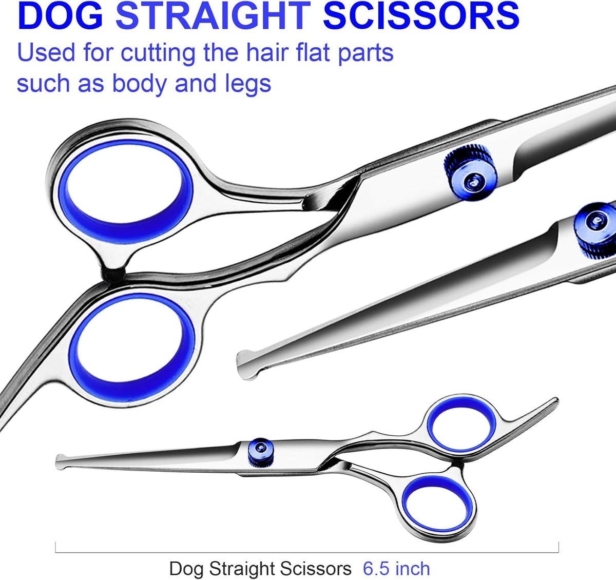 Professional Dog Grooming Scissors Kit, Titanium Coated Dog Scissors for Grooming, Grooming Shears