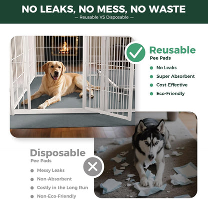 FXW Washable Pee Pads for Dogs, Puppy Pads with Super Absorbent, Specifically Designed for Potty