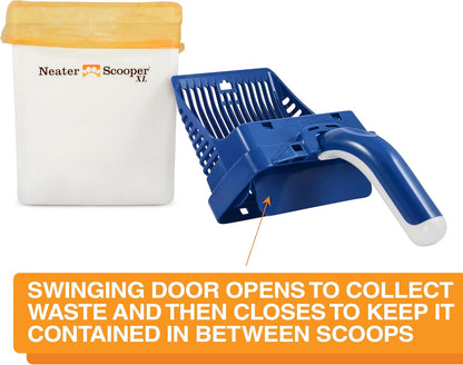 Neater Pet Brands Neater Scooper XL Cat Litter Scoop, 195 Refill Bags – Extra-Large Capacity
