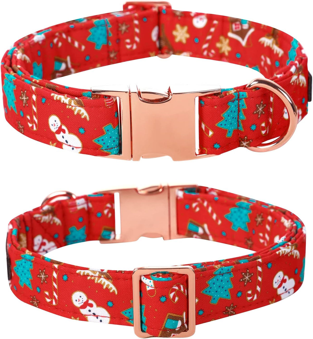 Lionet Paws Christmas Dog Collar with Flower, Dog Flower Collar with Metal Buckle for Dogs and