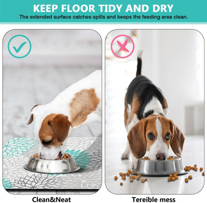Pet Feeding Mat for Floors Waterproof Dog Mat for Food and Water Absorbent Quick Dry Non Slip mat