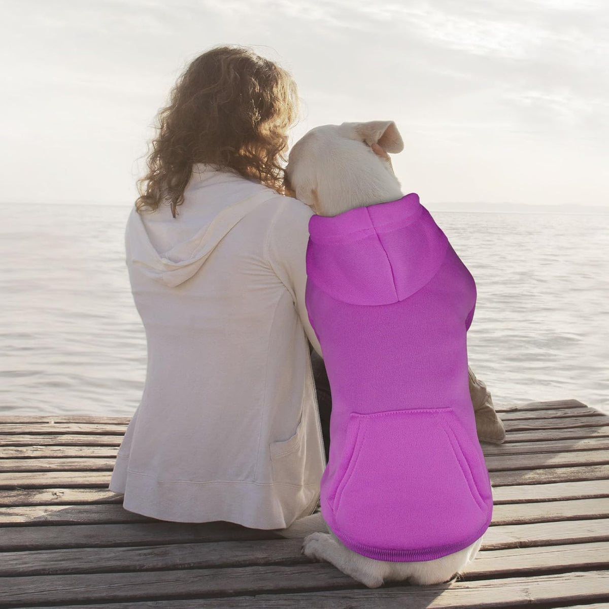 Dog Hoodie Dog Sweaters for Large Dogs Pet Sweater Solid Soft Brushed Fleece Pet Clothes Hoodie