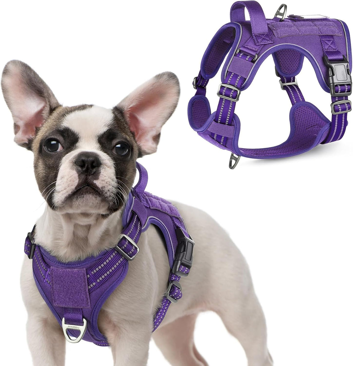 rabbitgoo Tactical Dog Harness for Small Dogs, No Pull Military Service Vest with Handle & Molle