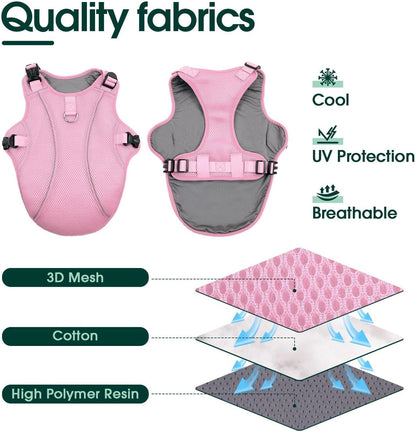 Kuoser Dog Cooling Vest for Large Dogs, Lightweight Doggie Cooler Jacket Breathable Mesh Pet