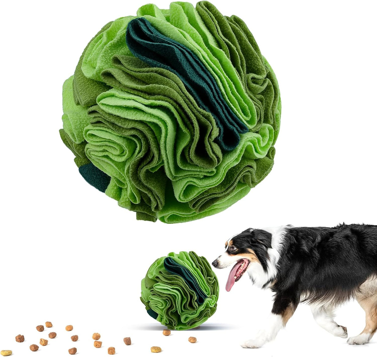 Pet Snuffle Ball, Puzzle Sniffing Interactive Dog Ball for Blind Dogs Training Stress Relief Dog