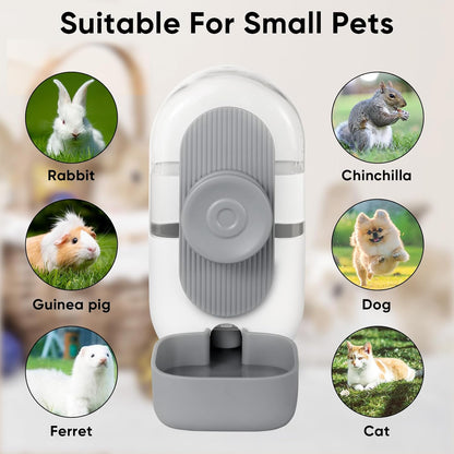 28oz Hanging Automatic Water Dispenser，Rabbit Water Bottle,Bunny Guinea Pig Ferret Water Bowl for