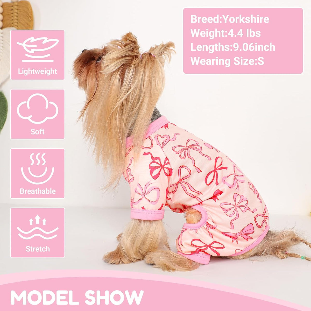 Dog Pajamas Small Sized Dogs Stretchable Summer Dog Clothes Pjs 4 Legs Girl Boy Cute Soft Puppy