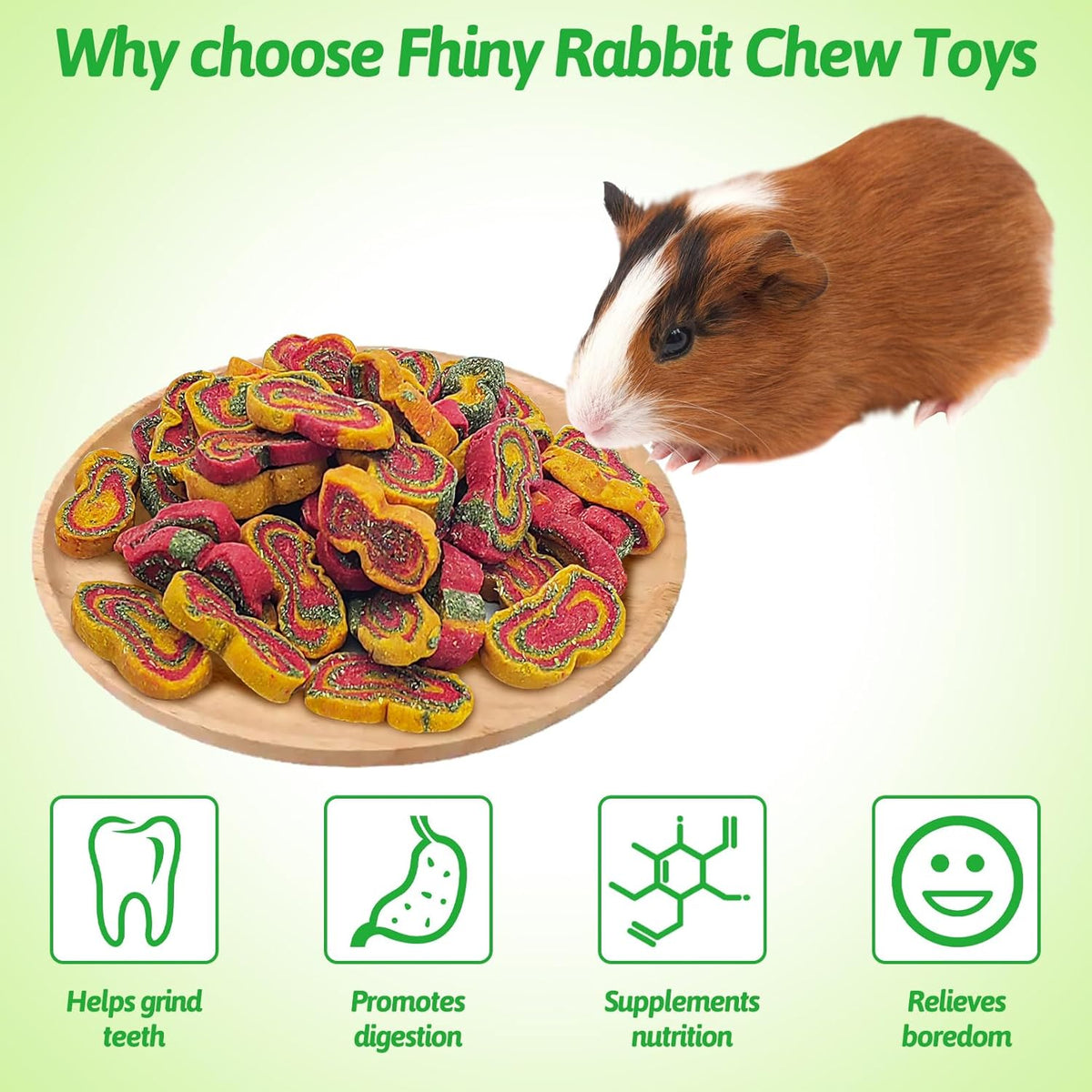 Fhiny Rabbit Chew Toys Mixed Forage Beetroot Carrot and Pumpkin Bunny Treats for Hamsters Guinea