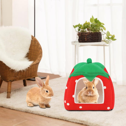 BWOGUE Guinea Pig House Bed Cozy Hamster Cave Large Hideout for Dwarf Rabbits Hedgehog Bearded