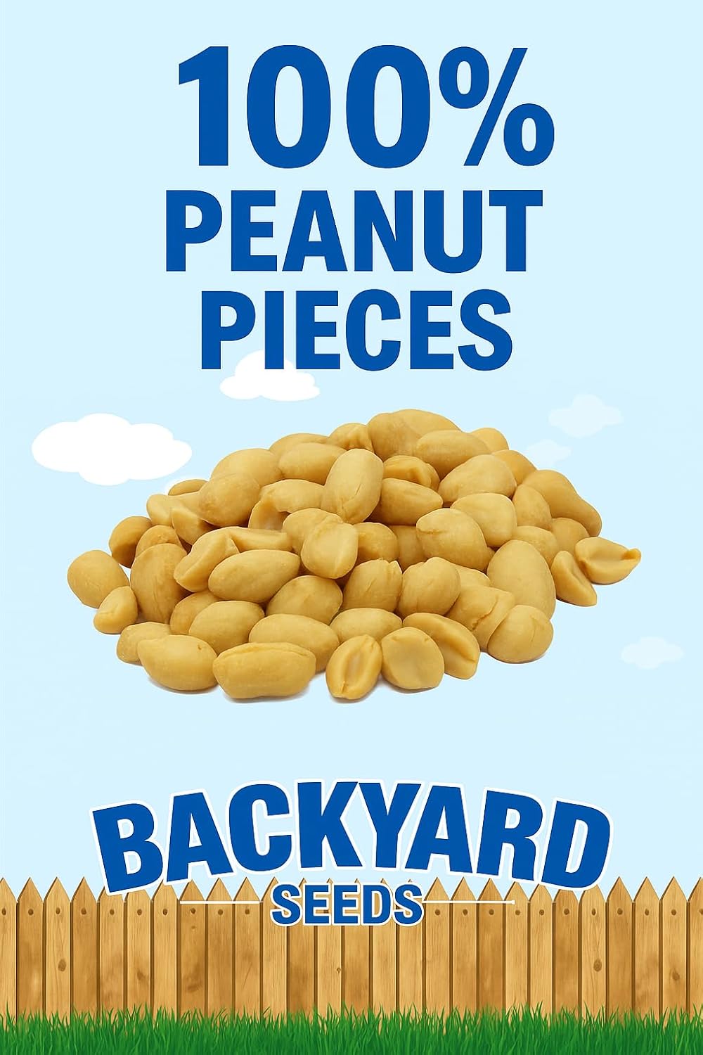CountryMax Backyard Seeds Shelled Whole Peanuts for Woodpeckers, Birds, Squirrels & Wildlife