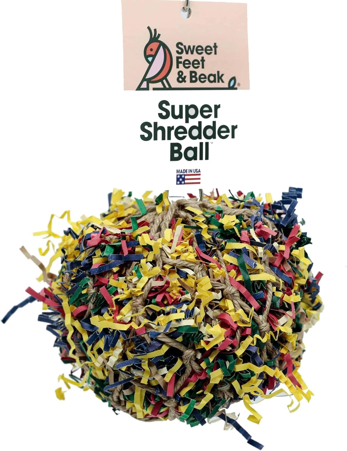 Super Shredder Ball - Bird Cage Accessories to Keep Your Bird Busy Foraging for Hidden Treasures