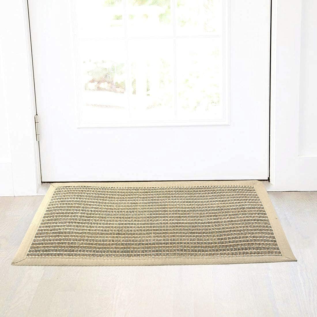 FUKUMARU Cat Scratcher Mat, 23.6 X 15.7 Inch Natural Sisal Cat Scratch Mats, Horizontal Cat Floor