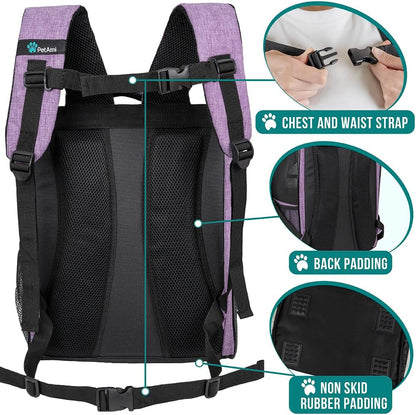 PetAmi Dog Backpack Carrier for Small Large Cat, Pet, Puppy, Ventilated Pet Hiking Backpack Travel