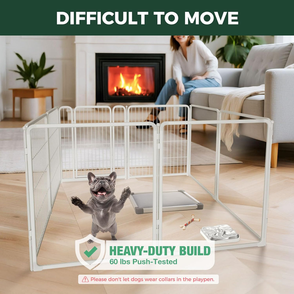 FXW Homeplus Unleashed Indoor Dog Playpen - Stress-Free and Safe Play, Heavy Duty 32 Inch 4 Acrylic