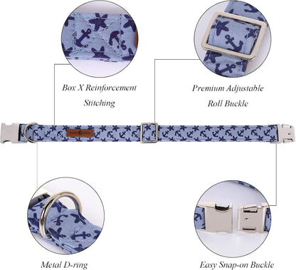Lionet Paws Dog Collar with Bowtie, Summer Bowtie Collar for Dog,Adjustable Comfortable Dog Collar