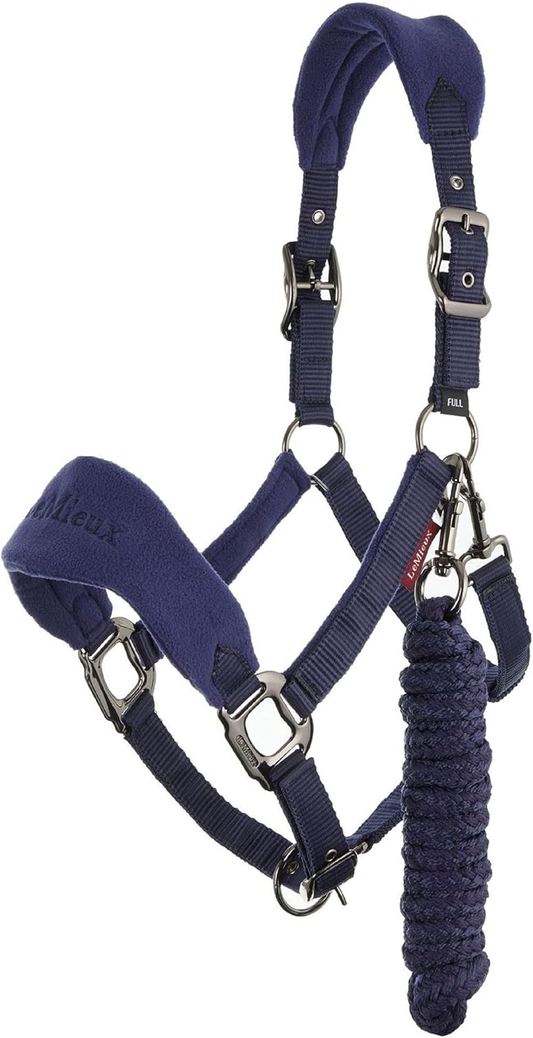 LeMieux Vogue Fleece Headcollar - Halter & Leadrope - Extra Padding, Adjustable at Curb and Poll