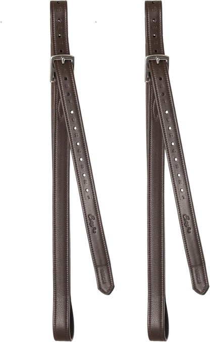 Exion FlexiStrong Stirrup Leathers for English Saddles – 1" Premium Calfskin with Nylon Core