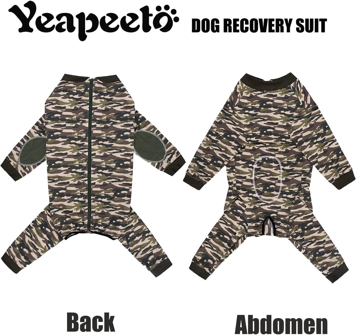Yeapeeto Dog Onesie Surgery Recovery Suit for Large Medium Bodysuit Dogs Pajamas PJS Full Body for