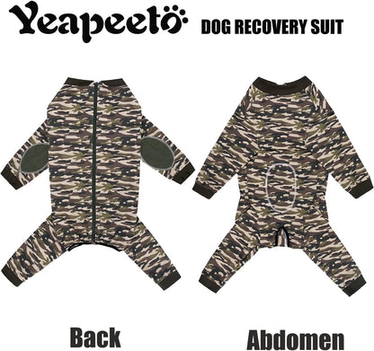 Yeapeeto Dog Onesie Surgery Recovery Suit for Large Medium Bodysuit Dogs Pajamas PJS Full Body for