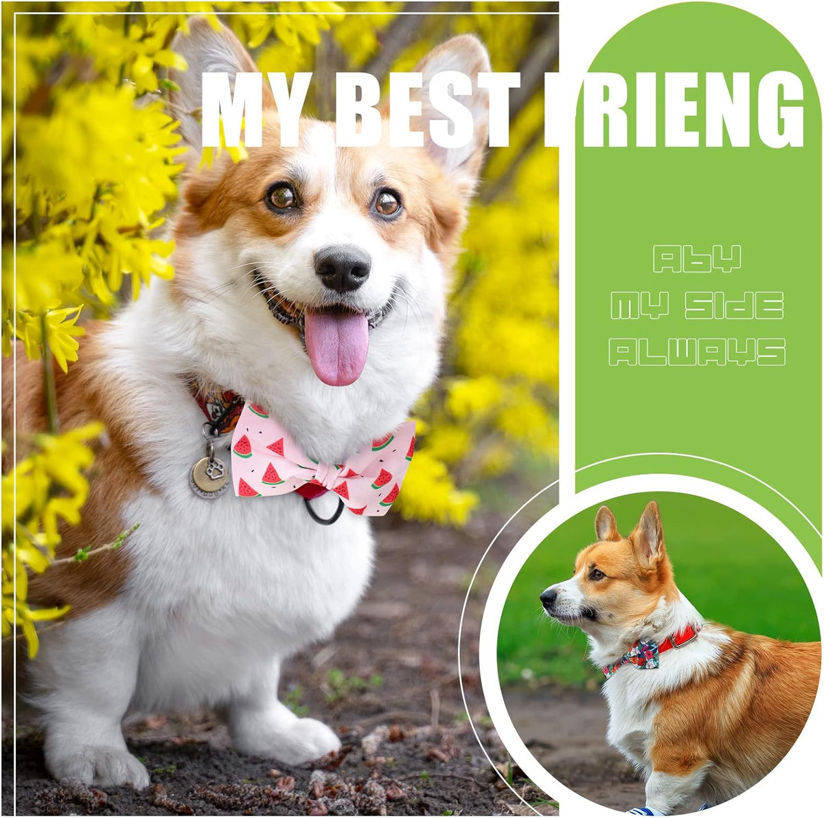 Weewooday 16 Pcs Dog Bow Ties Slide Pet Collar Bows Summer Hawaiian Styles Large Dog Collar