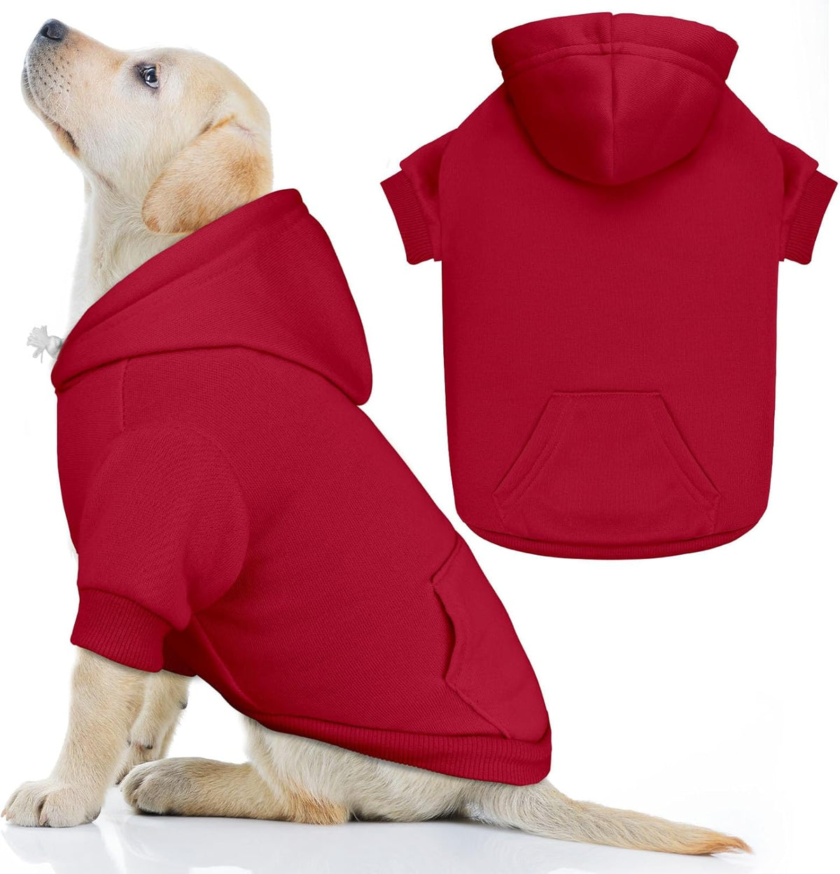 Dog Sweaters for Medium Dogs Dog Hoodie Pet Sweater Solid Soft Brushed Fleece Pet Clothes Hoodie