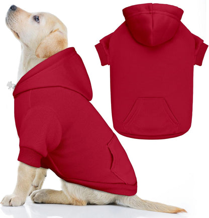 Dog Sweaters for Medium Dogs Dog Hoodie Pet Sweater Solid Soft Brushed Fleece Pet Clothes Hoodie