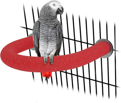 Rypet U Shape Parrot Perch Stand Toy for Paw Grinding Clean Stick Exercise, Rough-Surfaced Quartz