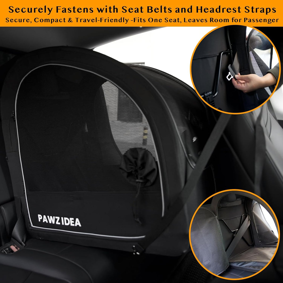 PAWZIDEA Dog Stroller for Large Dogs, Pet Stroller with Detachable Carrier for Portable Dog Crate