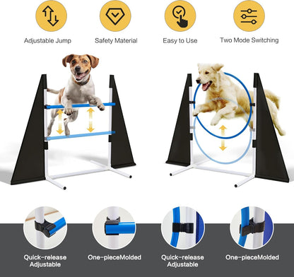 Dog Agility Training Equipment,Course Backyard Set Training Equipment for Dogs Pet Outdoor Game