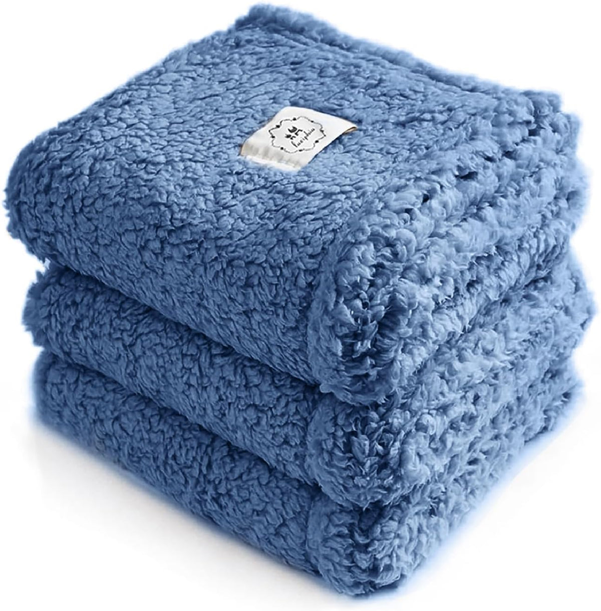 Luciphia 1 Pack 3 Calming Dog Blanket Fluffy Premium Fleece Pet Blankets Soft Sherpa Throw for Dogs