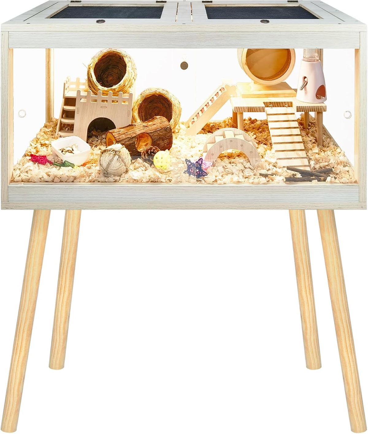Prolee Hamster Cage Chewproof, Mice and Rat Habitat with Transparent Sides, Hamster House with