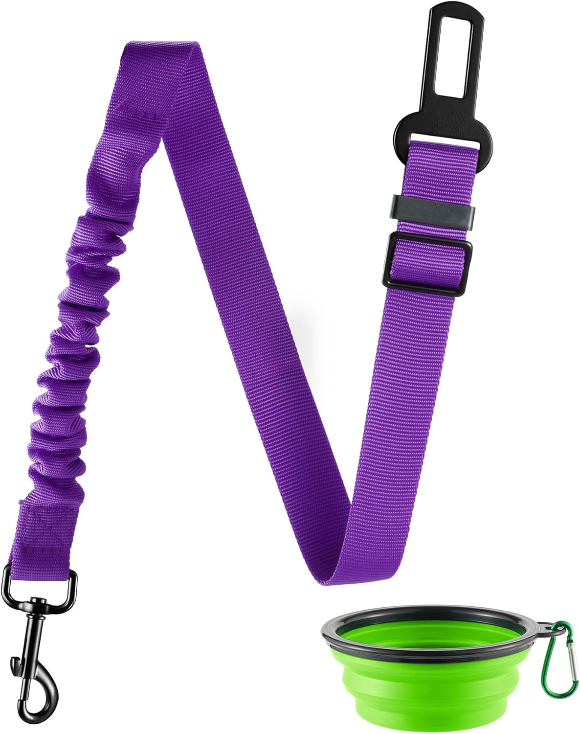 LivTee Dog Seat Belt for Car, Retractable Pet Safety Harness, Adjustable Nylon Dog Seatbelt Leash
