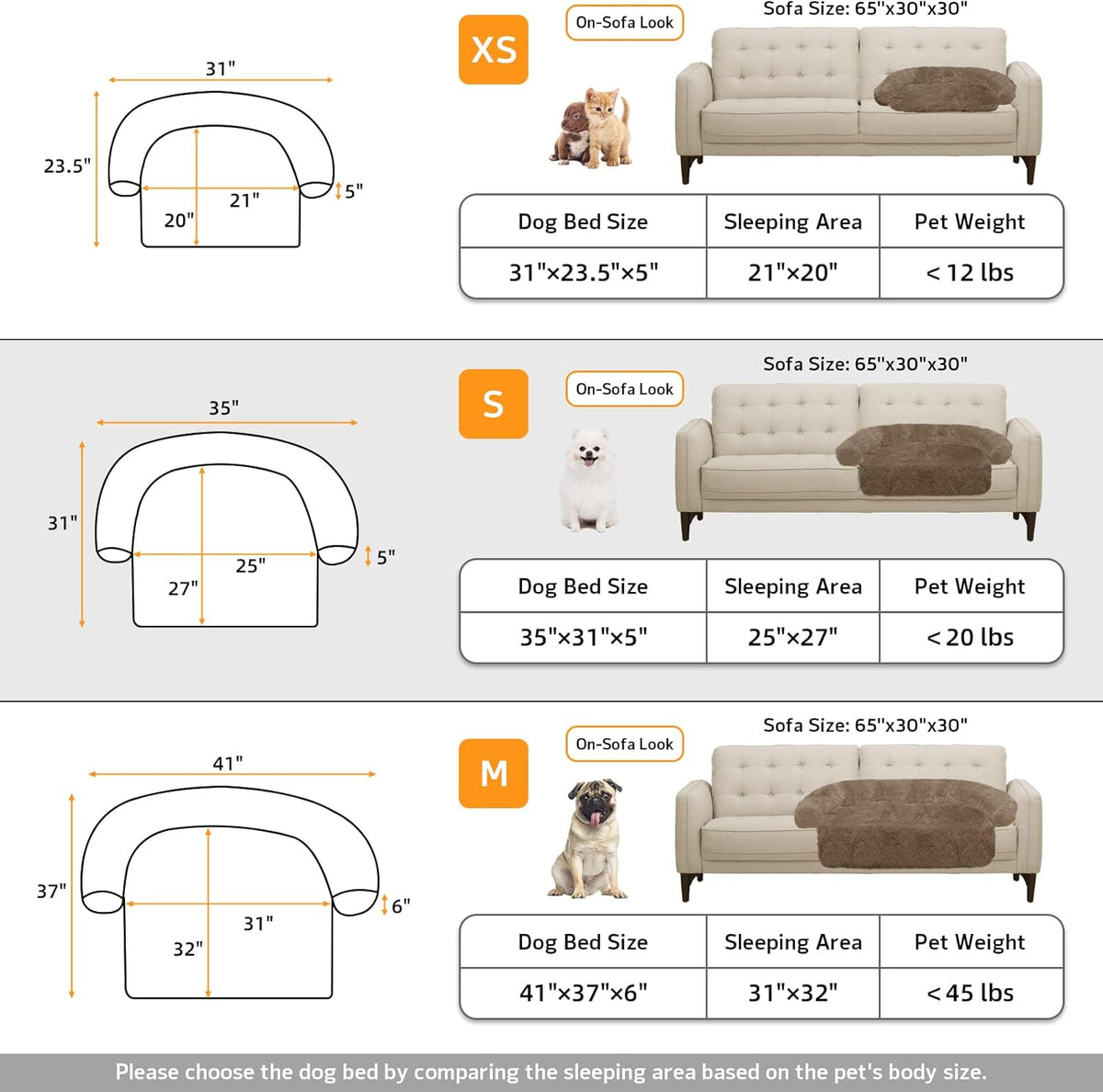 Calming Dog Bed Fluffy Plush Dog Mat for Furniture Protector with Removable Washable Cover for