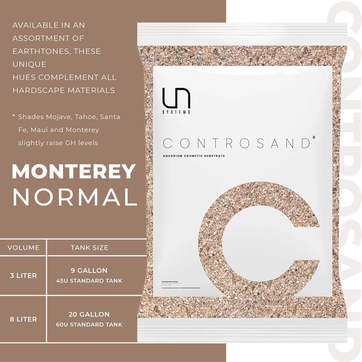 Ultum Nature Systems Controsand Monterey Aquarium Gravel (3L) - Small Pebbles for Fish Tank