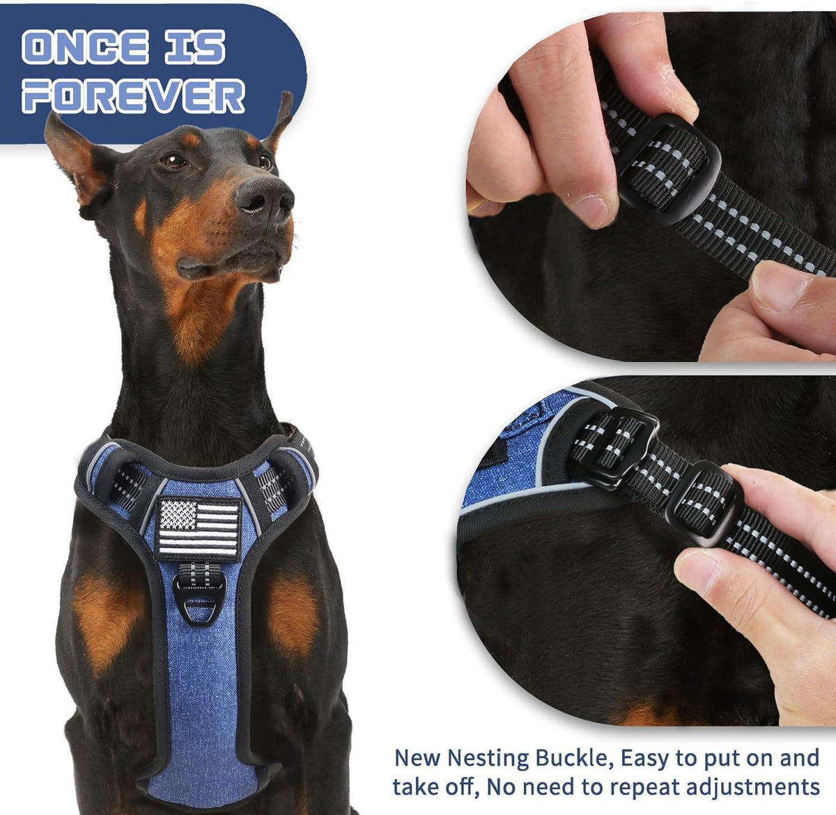 BUMBIN Tactical Dog Harness for Small Dogs No Pull, Famous TIK Tok No Pull Puppy Harness, Fit Smart