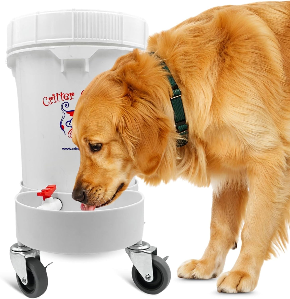 Pet Gravity Water Dispenser: 5 Gallon. for Dogs, Cats, Goats, Small Animals. Quiet, No BPA and Made